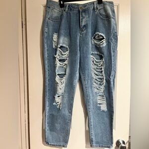Shein 1X high waisted mom jeans